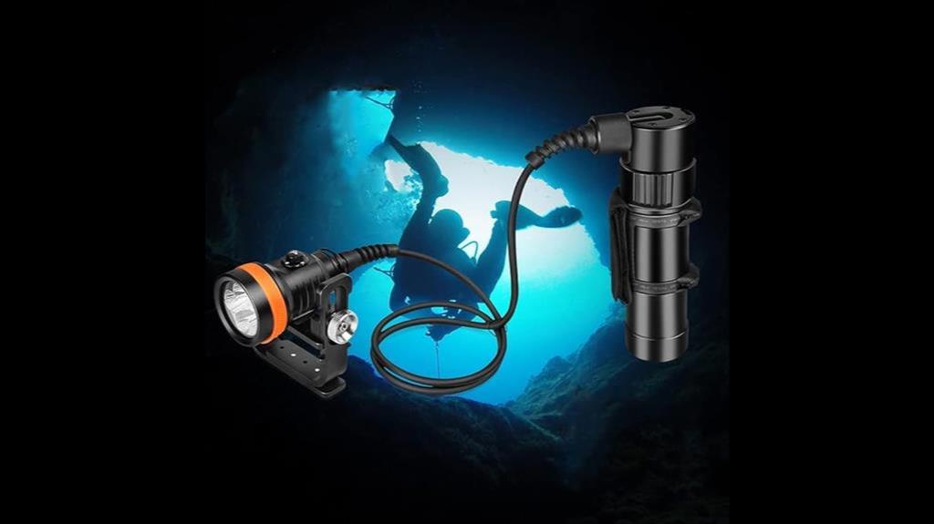 high powered handheld underwater flashlight